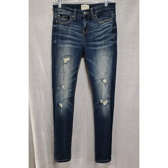 BKE Jeans Women's Payton Skinny Stretch Denim Distressed 27R Punk Grunge Rocker - Picture 1 of 13
